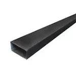 Tubo industrial hierro negro rectangular 1" x 1-1/2" (25 x 38 x 1.20 mm) 6 metros (calibre azul)