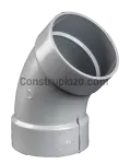 Codo sanitario 45° PVC SDR32.5 pared delgada 50 mm (2")