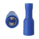 Terminal hembra .156" (16-14 AWG) redondo azul (10 por paquete)