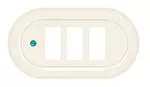 Placa 3 modulos rectangular marfil nuva Magic Bticino 503NU/3I