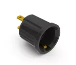Socket plastico con patillas E27 660W 110V negro Eagle 738