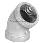 Codo hierro galvanizado 45° 12 mm (1/2")