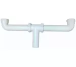 Sifon para fregadero doble 38 mm (1-1/2") plastico de pared