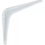Escuadra para repisa blanca 10 x 12.5 cm (4" x 5")