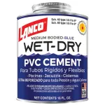 Pegamento PVC agua fria y caliente Wet-Dry azul 1/8 galon Lanco SM248-6