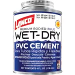 Pegamento PVC agua fria y caliente Wet-Dry azul 1/32 galon Lanco SM248-8
