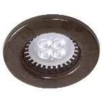 Lampara empotrada redonda GX5.3 50W 100-240V halogena marron Alezio Tecnolite YD-220/M