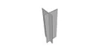 Esquinero aluminio natural para siding machimbrado y fachada Tek 17 x 17 mm x 6.4 metros