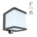 Lampara solar de pared LED 7.5W 3000K IP54 con sensor de movimiento Perdita Tecnolite 7SOLLED19VCD30G