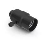 Socket con perilla de plastico baquelita negro 250V 250W Eagle 1925