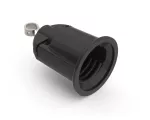 Socket plastico cableado automatico E27 660W 250V negro Eagle 732