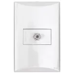 Conector para TV coaxial blanco Plata Eagle 1007-W