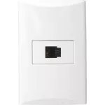 Conector para telefono RJ11 blanco Plata Eagle 1008-W