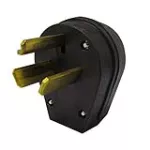 Enchufe 3 polos 30A 125/250V 3W negro Eagle 80L