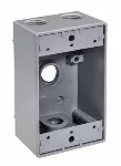 Caja EMT rectangular de uso pesado para intemperie 4 huecos 3/4"