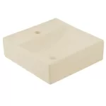 Lavatorio de sobreponer rectangular 420 x 400 mm sin rebosadero bone Mozart Franz Viegener E324-BO