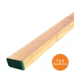 Regla de pino semiduro sin cepillo 1" x 2" (23 x 45 mm) x 3.2 metros