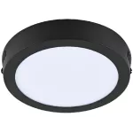 Plafon redondo LED 12W 100-240V 3000K (24 x 160 mm) negra Ankaa II Tecnolite 12PTLLEDR30MVN