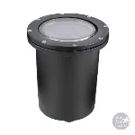 Lampara empotrada en piso redonda E27 90W IP65 negro Cuenca I Tecnolite H-625/NG