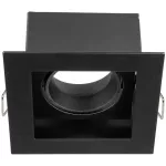 Lampara empotrada cuadrada GX5.3 / GU10 MR16 7W 120-240V (53 x 100 x 100 mm) negra Alicante Tecnolite 60YD4001MVN