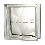 Vidrio Block brillante 19 x 19 x 8 cm Cloudy Transparente