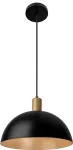Lampara colgante E27 20W 100-240V (300 x 214 mm) negro don dorado interno Bia Blumenau 813030-08