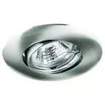 Lampara empotrada dirigible redonda G4 35W 100-240V halogena satinado Bari Tecnolite YDC-350/S
