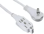 Extension electrica 3 tomas 3 metros blanca 13A 16AWG Volteck ED-3B / 48006 