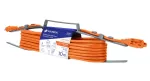 Extension electrica polarizada de uso rudo 3 tomas 10 metros naranja 13A 16AWG Volteck ER-10X16 / 48046 
