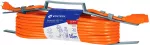 Extension electrica polarizada de uso rudo 3 tomas 15 metros naranja 13A 16AWG Volteck ER-15X16 / 48048 