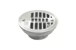 Drenaje redondo 10 cm de aluminio salida de 50 mm (2") satinado Miraklo Carmiol CI 108-50-E-A-S