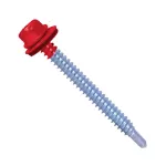 Tornillo techo punta broca 1/4 x 1 rojo (12 por paquete)