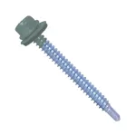 Tornillo techo punta broca 1/4 x 2 verde (12 por paquete)