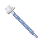 Tornillo techo punta broca 1/4 x 2 blanco (12 por paquete)