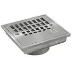 Drenaje cuadrado 10 cm de aluminio salida de 50 mm (2") satinado Tre Carmiol CI 119-50-E-A-S