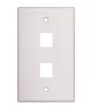 Placa doble con tornillo oculto para conector jack blanco Decor Eagle 8872-W