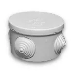 Caja plexo 4 entradas tipo cono (80 x 80 x 45 mm) IP54 gris Eagle 219-B