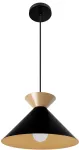 Lampara colgante E27 20W 100-240V (300 x 185 mm) negro con dorado interno Guto Blumenau 813040-08
