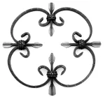 Roseta lanza 250 mm (10 x 5 mm) hierro forjado decorativo para rejas 23/1