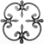 Roseta liz 250 mm (8 x 8 mm) hierro forjado decorativo para rejas 17/2