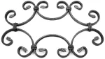 Roseta de presion 230 x 380 mm (12 x 6 mm) hierro forjado decorativo para rejas 36/2