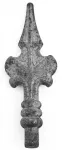 Punta lanza española 64 x 150 mm (14 mm) hierro forjado decorativo para rejas 126/14