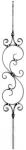 Panel pato pequeño 185 x 900 mm (12 x 12 mm) hierro forjado decorativo para rejas 1051/3