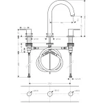 Griferia para lavatorio de 8" negro mate Vernis Shape Hansgrohe 71563670