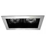 Lampara empotrada dirigible rectangular 2 luces GX5.3 100W 110V satinado Alicante I Tecnolite 120YD4002MVS