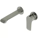 Grifería para lavatorio de pared niquel cepillado Ancona Prime (No incluye desagüe)