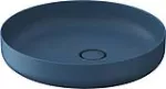 Lavatorio de sobreponer redondo 460 mm sin rebosadero azul mate Vitrium Duravit 266146HB79