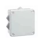 Caja plexo 6 entradas tipo cono (100 x 100 x 55 mm) IP54 gris Eagle 222-B