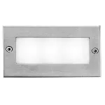 Lampara para exterior empotrada en pared LED 0.6W 100-127V 3000K IP45 satinado Cerdeña I Tecnolite HLED-910/S