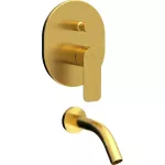 Mezclador para ducha monomando con lavapie oro Coty Franz Viegener Z106/D9-ORR